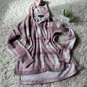 Fred David sweater warm cozy comfy fleece long sleeve hooded sweater pon…